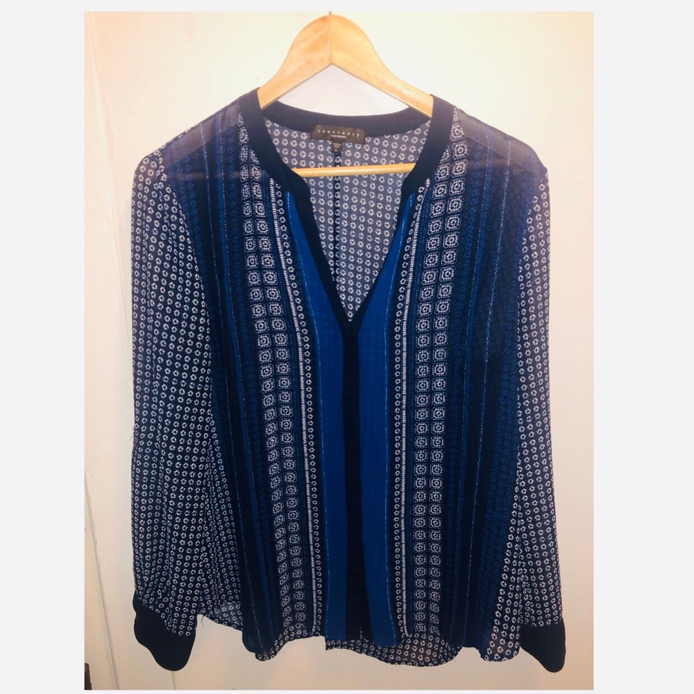 SANCTUARY PATTERNED BLOUSE TOP